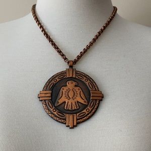 VTG Native American Inspired Thunderbird Necklace